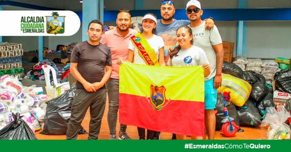 Reina de la parroquia San Antonio de Pichincha, arribó con donaciones a Esmeraldas